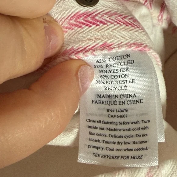 Faherty Topsail White and Pink Striped Overalls - Picture 11 of 11